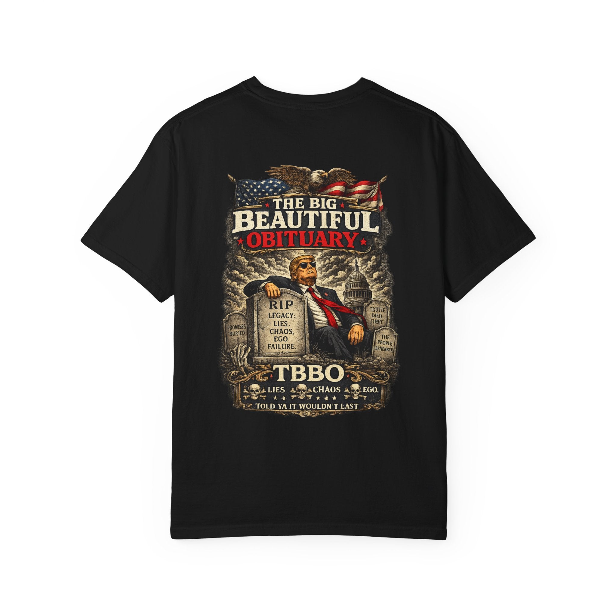 Headstone Obituary T-shirt | Satire with Attitude