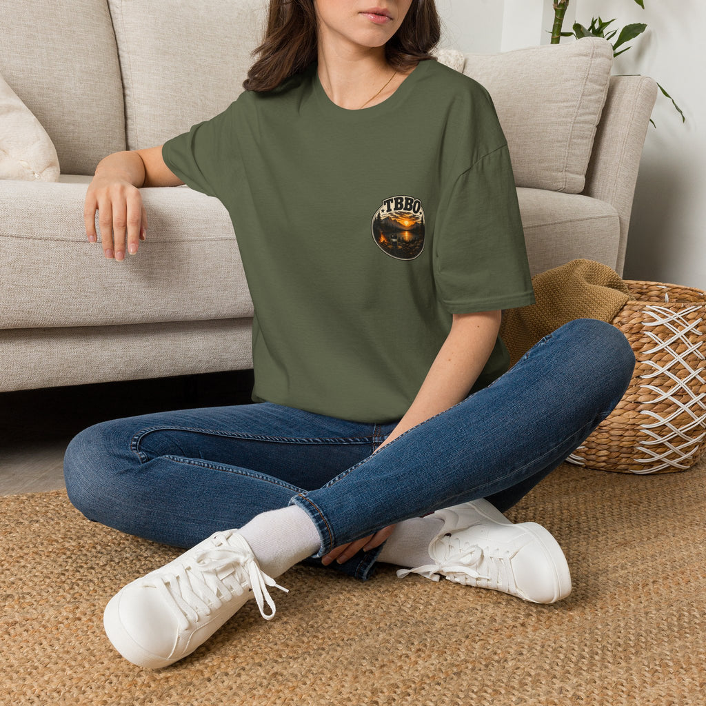 T-Shirt — Vintage “VTBO” Sunset Lake Graphic