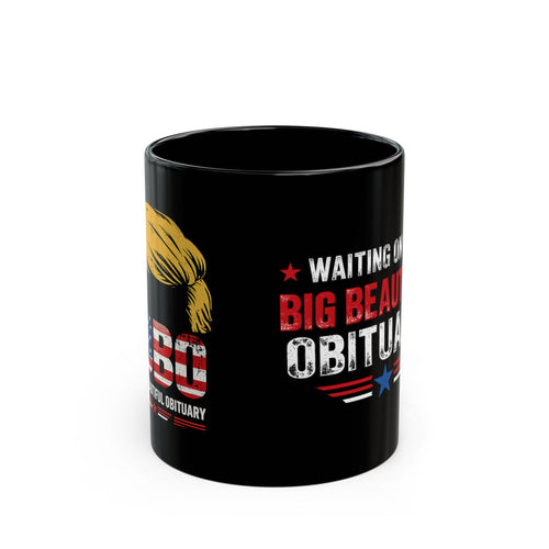 Patriotic TBBO Black Ceramic Coffee Cup | Satire with Attitude