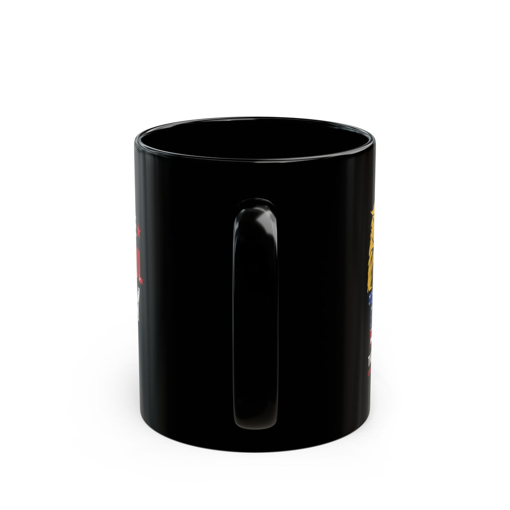 Patriotic TBBO Black Ceramic Coffee Cup | Satire with Attitude
