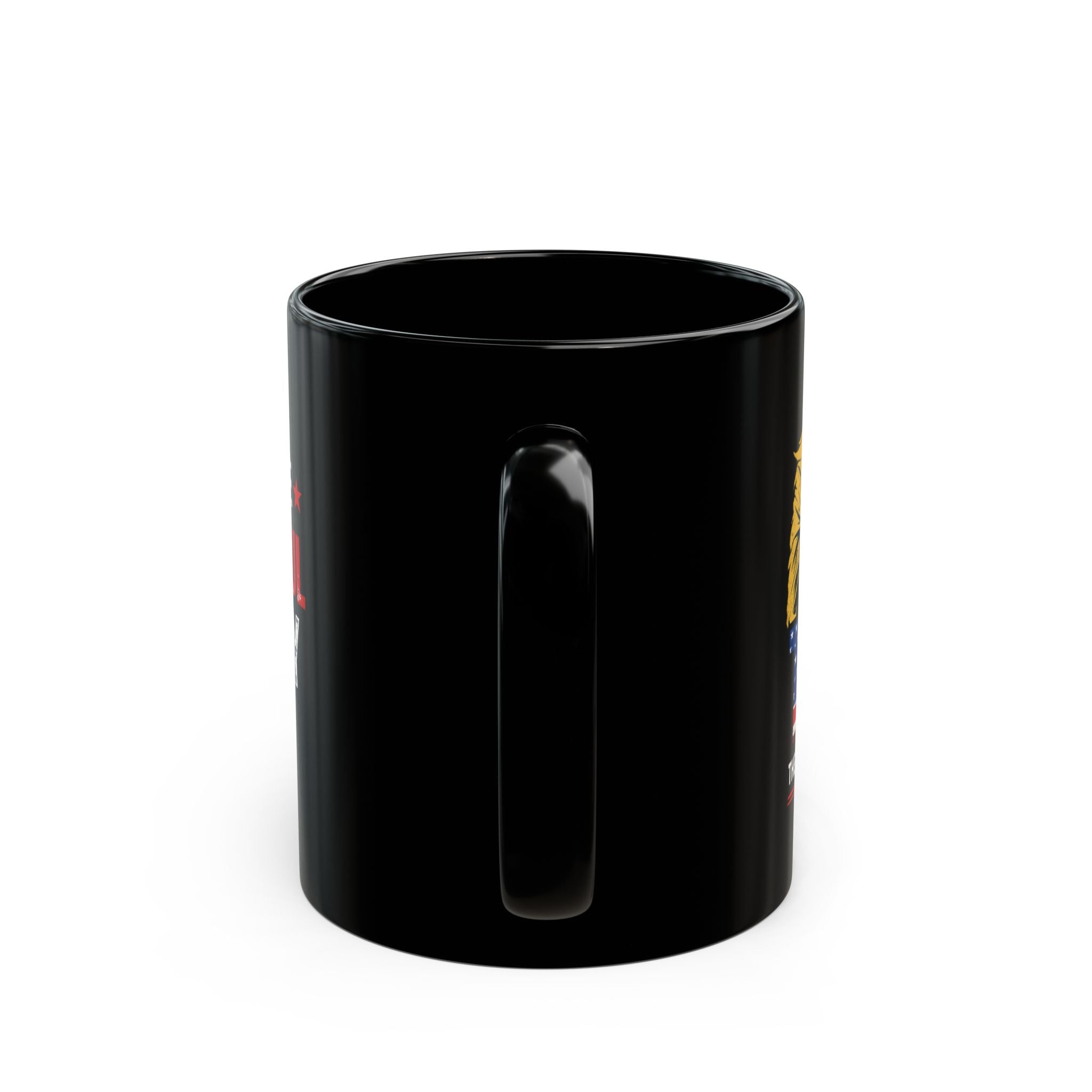 Patriotic TBBO Black Ceramic Coffee Cup | Satire with Attitude