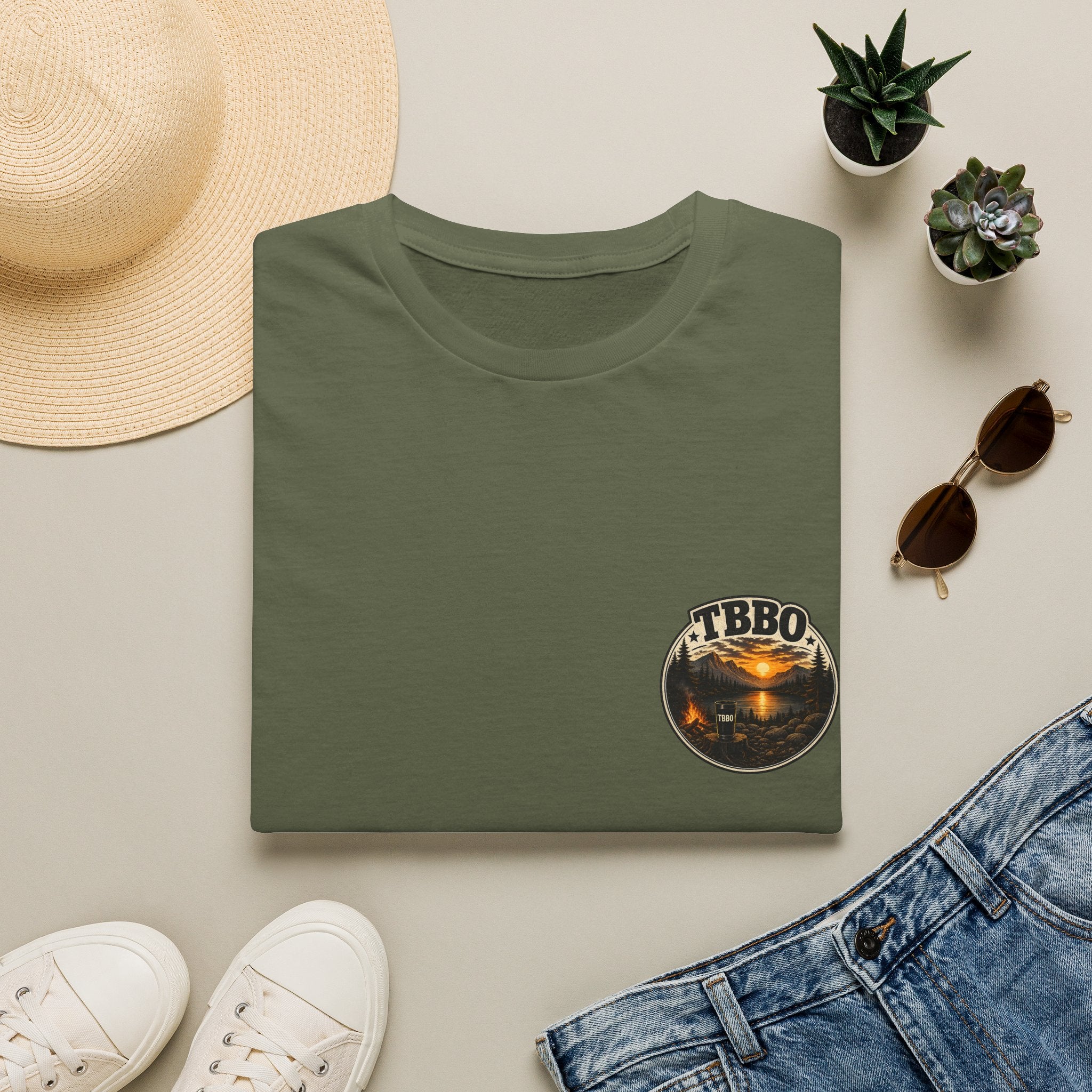 T-Shirt — Vintage “VTBO” Sunset Lake Graphic